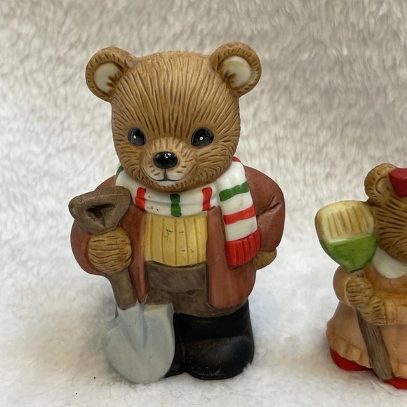 HomCo Country Christmas Teddy Bear Figurines Vintage Set Of 3 (2) 5101 (1) 5211 - Picture 2 of 10
